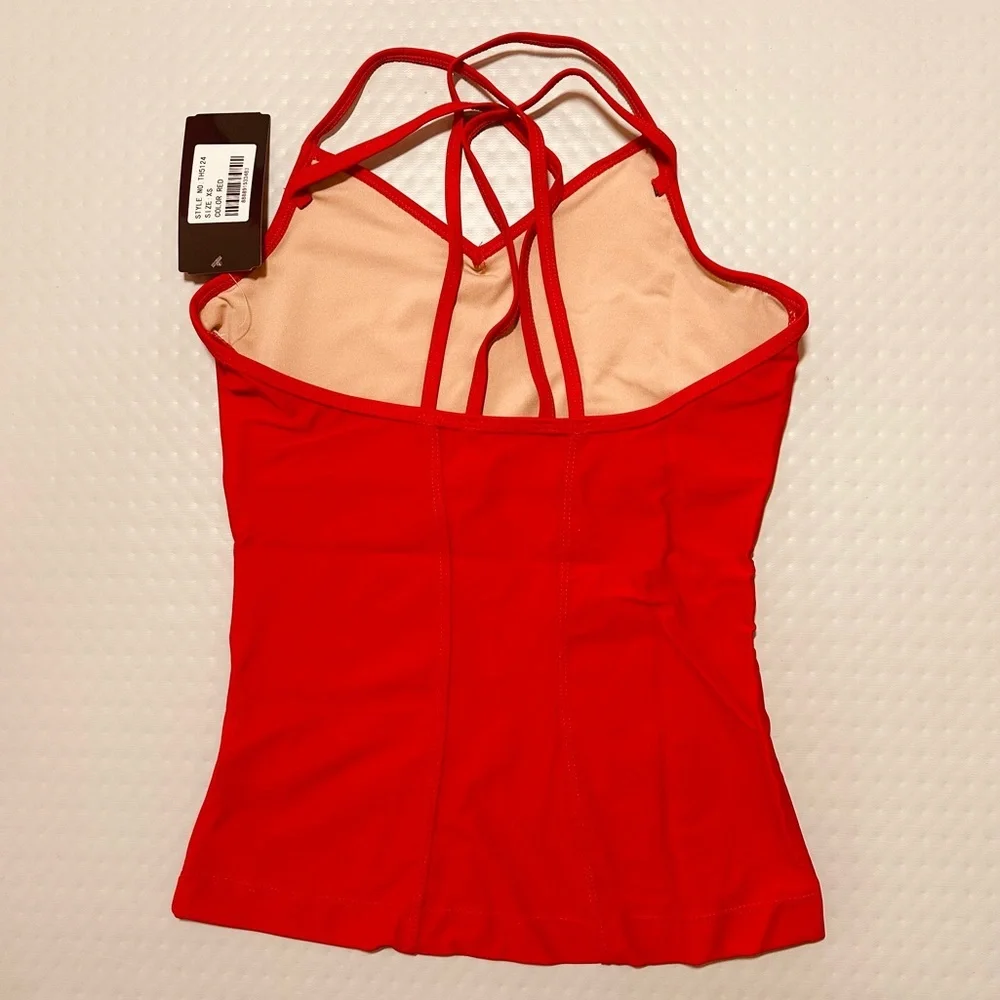 AXS Theatricals Dancewear RED Dual Strap Back Camisole Dance Top dance adult XS